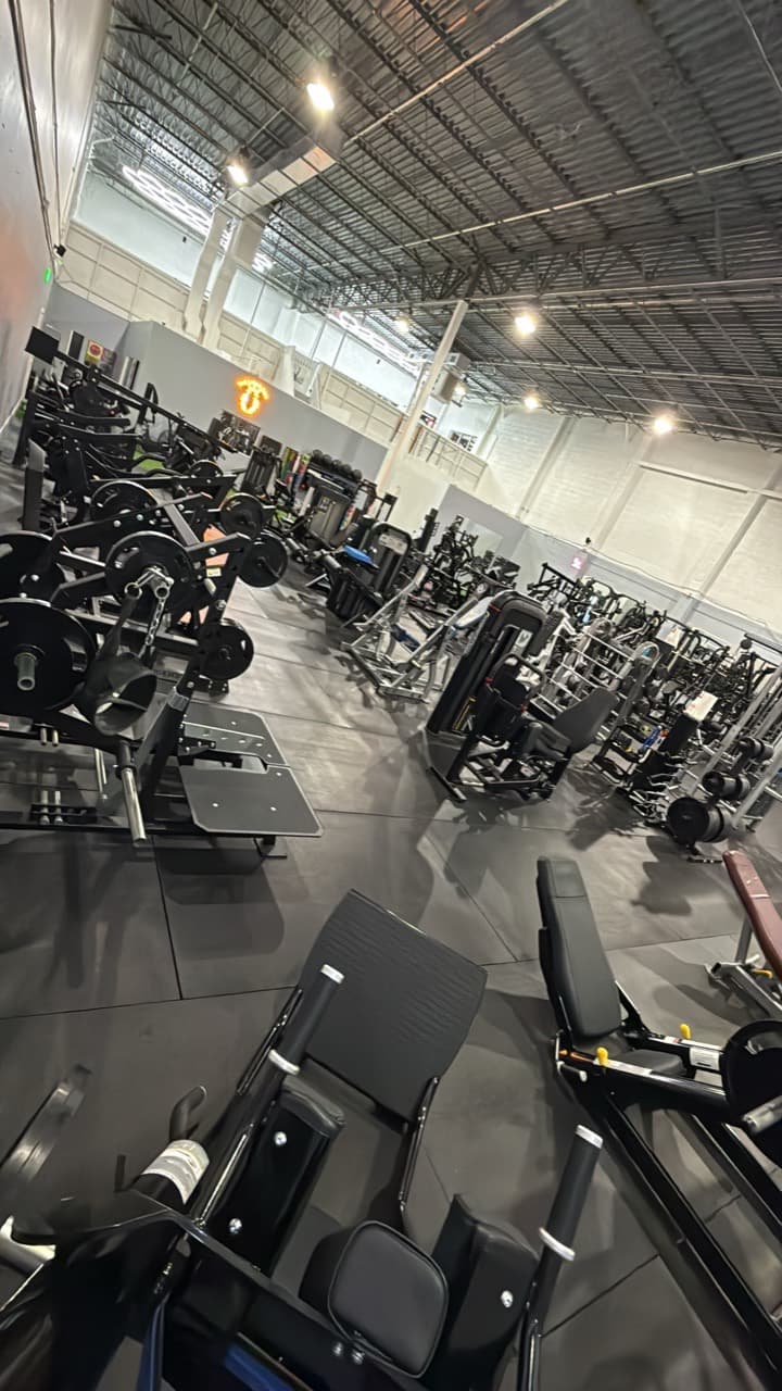 The equipment-filled training floor inside The Lions Den Boca